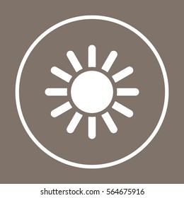   Sun   icon, isolated. Flat  design. 