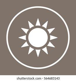   Sun   icon, isolated. Flat  design. 