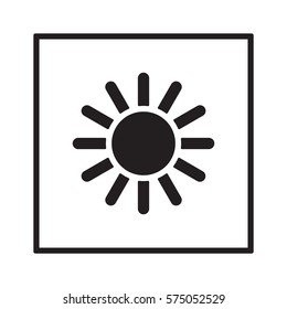   Sun   icon, isolated. Flat  design. 