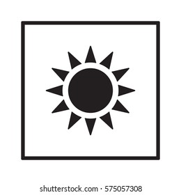   Sun   icon, isolated. Flat  design. 