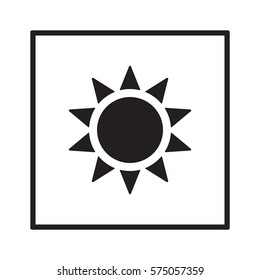   Sun   icon, isolated. Flat  design. 