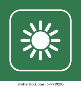   Sun   icon, isolated. Flat  design. 