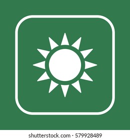   Sun   icon, isolated. Flat  design. 