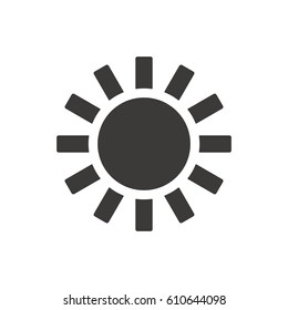   Sun   icon, isolated. Flat  design. 