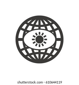   Sun   icon, isolated. Flat  design. 