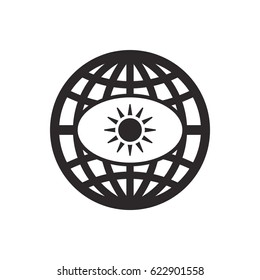   Sun   icon, isolated. Flat  design. 