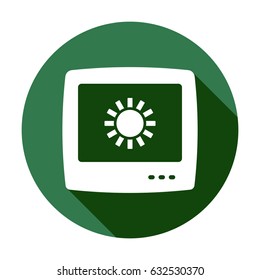   Sun   icon, isolated. Flat  design. 