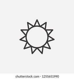 Sun icon isolated on background. Photography symbol modern, simple, vector, icon for website design, mobile app, ui. Vector Illustration