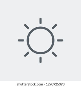 Sun icon isolated on background. Energy symbol modern, simple, vector, icon for website design, mobile app, ui. Vector Illustration