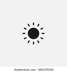 Sun icon isolated on background. The weather symbol modern, simple, vector, icon for website design, mobile app, ui. Vector Illustration