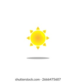 Sun icon isolated on background for graphic and web design. Creative illustration concept symbol for web or mobile app
