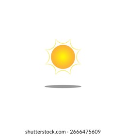 Icono del sol aislado en el fondo para el gráfico y el Diseño web. Símbolo creativo del concepto de la ilustración para el Web o el App móvil