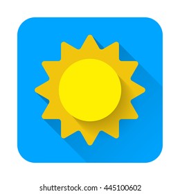 Sun icon isolated on background