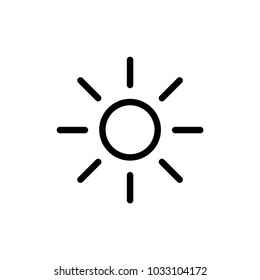 Sun icon isolated on white background. Sunny weather symbol modern, simple, vector, icon for website design, mobile app, ui. Vector Illustration