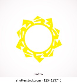 sun icon isolated on white background