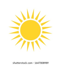 sun icon isolated on white background vector illustration