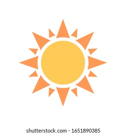 sun icon isolated on white background. vector illustration