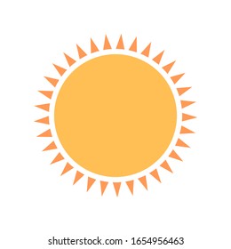 sun icon isolated on white background. vector illustration
