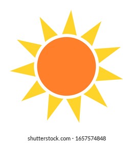 sun icon isolated on white background. vector illustration