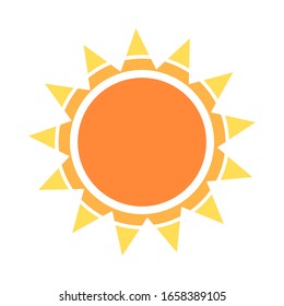 sun icon isolated on white background. vector illustration