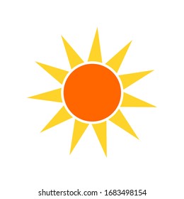 sun icon isolated on white background. vector illustration