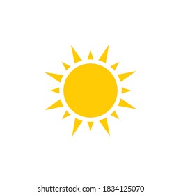 Sun icon isolated on white background