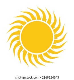 Sun icon isolated on white background