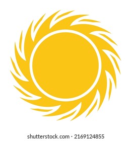 Sun icon isolated on white background