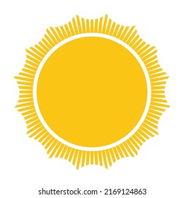 Sun icon isolated on white background