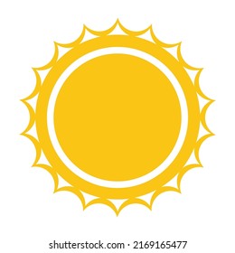 Sun icon isolated on white background