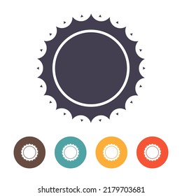 Sun icon isolated on white background