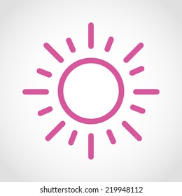 Sun Icon Isolated on White Background