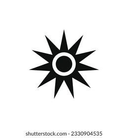 Sun icon isolated on white background