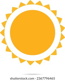 Sun . Sun icon . Isolated on white background .Trendy vector summer symbol for website design. web button. mobile app . painted suns . Vector solar symbols set . Sun symbol illustration. eps10