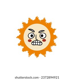Sol. Icono de Sol . Aislado sobre fondo blanco .Símbolo de verano vector de moda para el diseño de sitios web. para abrir el Navegador. aplicación móvil. sol pintado. Símbolos solares vectoriales establecidos. Ilustración del símbolo Sun. eps10