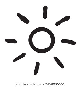 Sun icon isolated on white background. Vector illustration