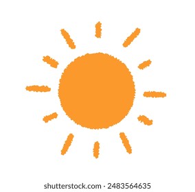 Icône de soleil isolée sur fond blanc. Soleil, coucher du soleil. Icône solaire. illustration vectorielle 