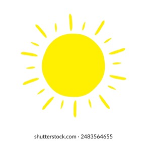 Sun icon isolated on white background. Sunshine, Sunset. Solar icon. Vector illustration