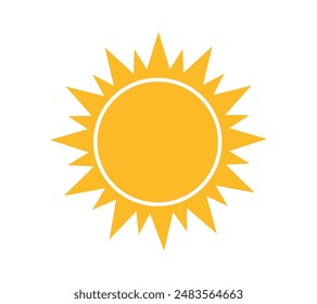 Sun icon isolated on white background. Sunshine, Sunset. Solar icon. Vector illustration