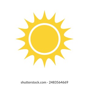 Sun icon isolated on white background. Sunshine, Sunset. Solar icon. Vector illustration