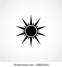 Sun Icon Isolated on White Background