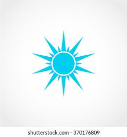 Sun Icon Isolated on White Background