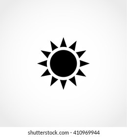 sun Icon Isolated on White Background