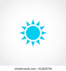sun Icon Isolated on White Background