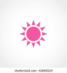 sun Icon Isolated on White Background