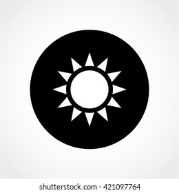 sun Icon Isolated on White Background