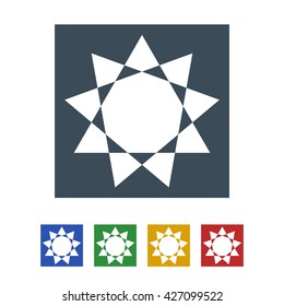 Sun icon isolated on white background. vector illustration icon
