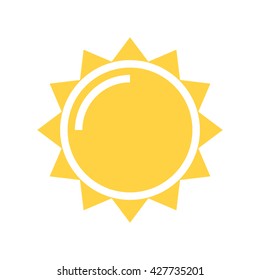 Sun icon isolated on white background