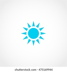sun Icon Isolated on White Background