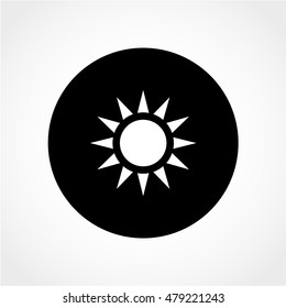 sun Icon Isolated on White Background